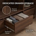 PANTON 3 Door 3 Drawers Wardrobe-Grey - Image 5