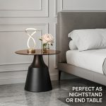 POBEGA Tempered Glasstop Side Table-Black - Image 5