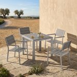 PORTORO 4 Seater Outdoor Set-Grey - Image 2