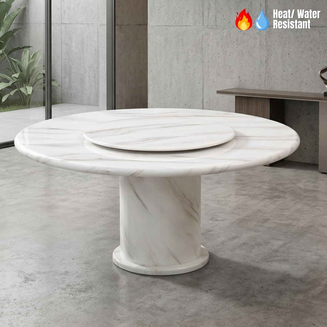 RITZ TABLE-1 RITZ D135/150cm Marble Round Table - Image 1