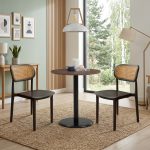 RONDA 2 Seater Round Dining Set-Black