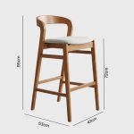 RUBUS 4 Seater Bar Set-Light Walnut - Image 6