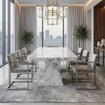 STATUARIO 200cm Marble Dining Table - Image 3