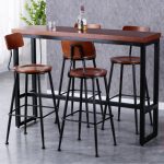 STELLAR 2&4 Seater Counter Bar Set-Walnut - Image 3