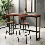 STELLAR 2&4 Seater Counter Bar Set-Walnut - Image 2