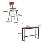 STELLAR 2&4 Seater Counter Bar Set-Walnut - Image 4
