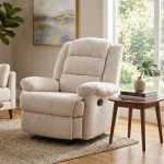 STRATUM Easy Clean Recliner Sofa-Beige - Image 2