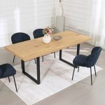 STANLEY 160+40cm Extension Dining Table-Oak - Image 10