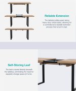 STANLEY 160+40cm Extension Dining Table-Oak - Image 8