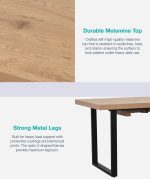 STANLEY 160+40cm Extension Dining Table-Oak - Image 7