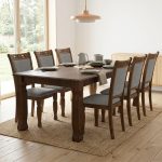 TEGUS 6 Seater Wooden Dining Set-Cocoa