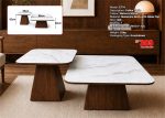 TENNEY Glasstop Nesting Coffee Table-Walnut - Image 2