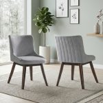 THRONE Pet Friendly Fabric Dining Chair-Grey