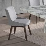 THRONE Pet Friendly Fabric Dining Chair-Grey - Image 2