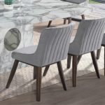 THRONE Pet Friendly Fabric Dining Chair-Grey - Image 3