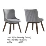 THRONE Pet Friendly Fabric Dining Chair-Grey - Image 4