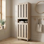TORIA 4 Door Shoe Cabinet-Sonoma Oak - Image 2