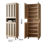 TORIA 4 Door Shoe Cabinet-Sonoma Oak - Image 4