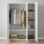 TRENCH 3 Door High Gloss Wardrobe-Oak+White - Image 3