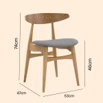 TRICIA 4 Seater Round Dining Set-Natural - Image 3