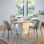 TWINE 140cm Marble Dining Table - Image 2