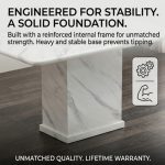 TWINE 140cm Marble Dining Table - Image 6