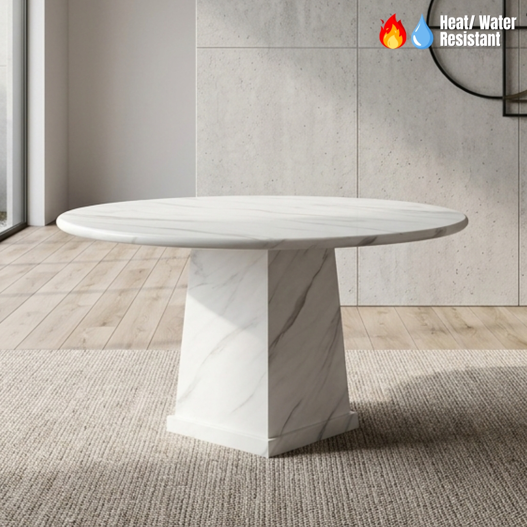 TWINE TABLE-1 TWINE D120cm Marble Round Table - Image 1