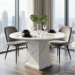 TWINE D120cm Marble Round Table - Image 2