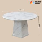 TWINE D120cm Marble Round Table - Image 6