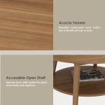 TORONTO D85cm Coffee Table-Light Walnut - Image 5