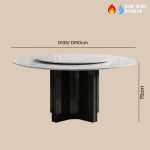 VANE D135/150cm Crystal Marble Round Table - Image 3