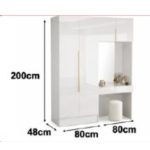 TECTONIC High Gloss Modular Wardrobe-White - Image 3