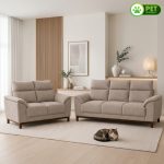 WORMLEY 2 + 3 Seater Pet Friendly Sofa Set-Brown