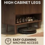 JACOBSEN 60cm 2 Door Full Solid Wood Shoe Cabinet-Walnut - Image 6