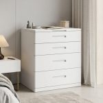 RISOM Space Saver Dressing Table With Stool-White - Image 2