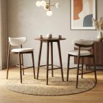 ZOLO 2 Seater Counter Bar Set-Medium Brown - Image 3