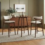 ZOLO 2 Seater Counter Bar Set-Medium Brown