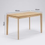ZONDA Full Solid 110cm Dining Table-Natural - Image 3
