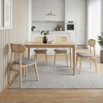 ZONDA Full Solid 4 Seater Dining Set-Natural - Image 2