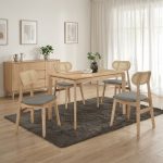 ZONDA Full Solid 4 Seater Dining Set-Natural - Image 3