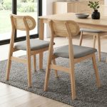 [Set of 2] ZONDA Dining Chair-Natural - Image 2