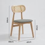 [Set of 2] ZONDA Dining Chair-Natural - Image 5