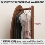 ALTO Oval Shaped Swivel Standing Mirror-Walnut - Image 5