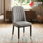 [Set of 4] ATLAY Easy Clean Dining Chair-Grey