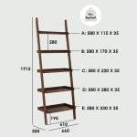 TELT Wooden Modular Leaning Study Bookcase-Walnut - Image 7
