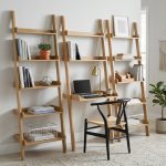 TELT Wooden Modular Leaning Study Bookcase-Oak - Image 3