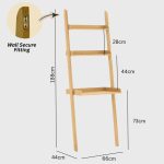 TELT Wooden Modular Leaning Study Bookcase-Oak - Image 5