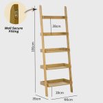 TELT Wooden Modular Leaning Study Bookcase-Oak - Image 6