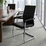 6004 PU Cushion Visitor Chair-Black - Image 2