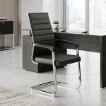 6004 PU Cushion Visitor Chair-Black